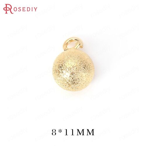Perles Brillantes En Laiton Doré 24 Carats, 4/5/6/8/10mm, 256 Boules, Breloques D'extrémité, Perles De Haute Qualité, Accessoires De Bijoux À Bricoler Soi-Même