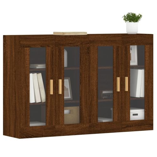 vidaXL Armoires murales 2 pcs chêne marron bois d'ingénierie