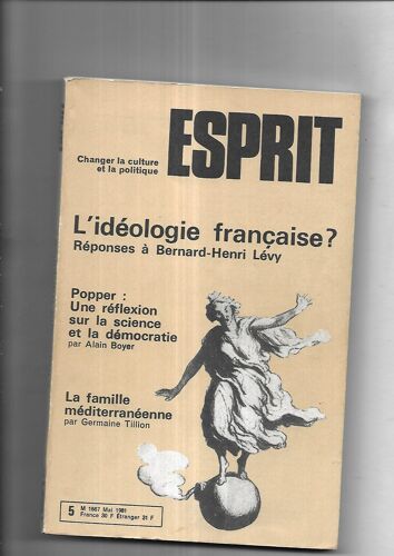 Esprit 5 / L'idéologie Française/ Réponse À Bernard Henry Levy/ Popper