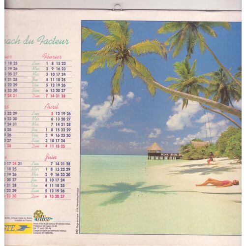 L'almanach Du Facteur Oller 1999 Plages Exotiques
