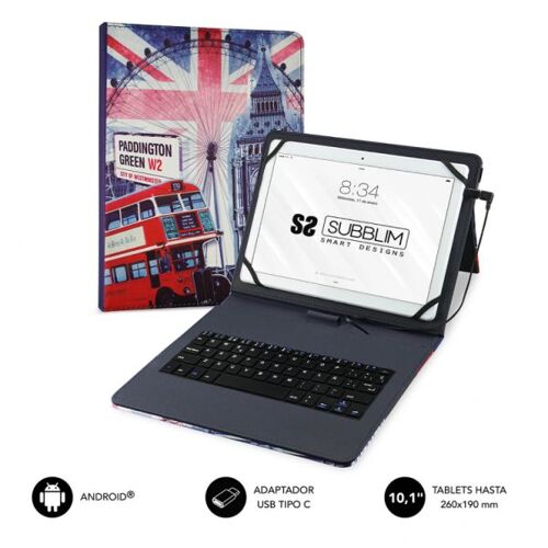 Subblim Sub-Kt1-Usb050 Clavier Pour Tablette Qwerty Espagnole Micro-Usb