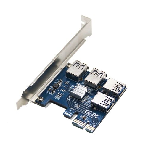 Adaptateur PCIE Express 1 à 4, carte PCI Express X1 X4 X8 X16, multiplicateur, séparateur PCIE 1 à 4, carte USB 3.0