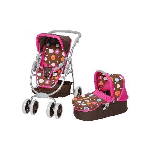 Landau Combi Poussette 2 En 1 Poupée - Dim 55x43cm - Hauteur Poignée 43 À 82 Cm
