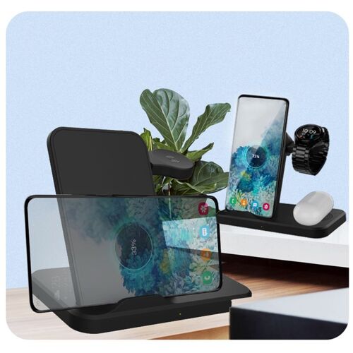 Support De Chargeur Usb 3 En 1, Pour Samsung Galaxy Watch 3/Watch 4/Active/Buds, Station De Charge Pour Montre Intelligente