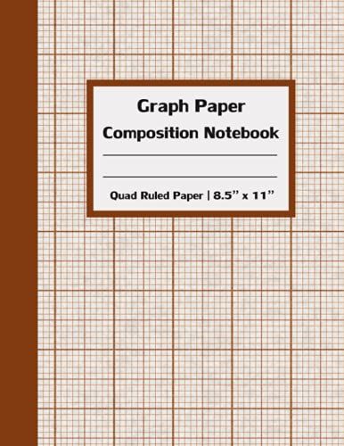 Graph Paper Composition Notebook: Grid Paper, Quad Ruled, 100 Sheets, 8.5x11 Inches, Gifts For Math And Science Students