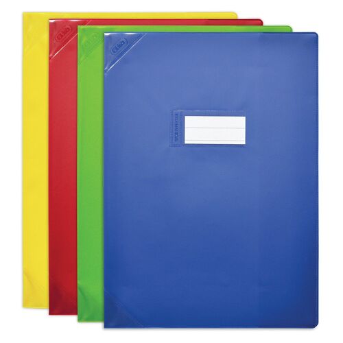 Elba Lot De 3 Protège-Cahiers Pvc 150 Strong Line 24x32 Cm Opaque Coloris Aléatoire