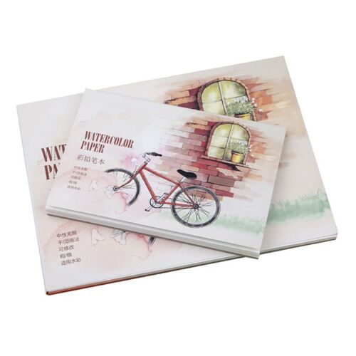 Carnet De Croquis Aquarelle A5/A6, 12 Feuilles De Papier Pour Dessin, Peinture, Crayon De Couleur Q1jc