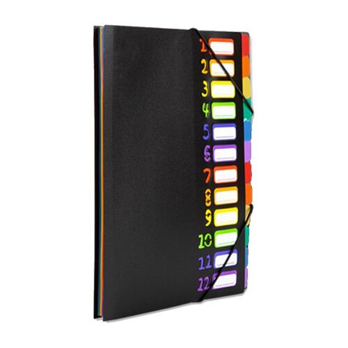 Porte-Dossier De Classement Multi-Pages 12 Po, Sac De Rangement Pour Tri De Fichiers A4 Aide Q1jc