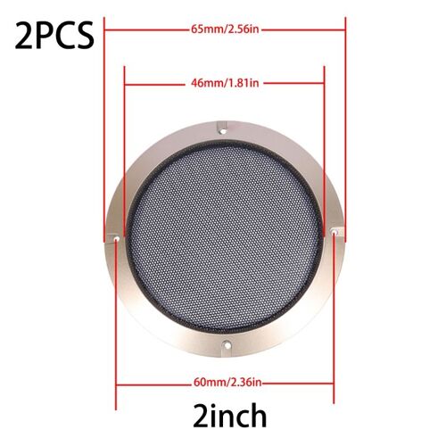 Grille de protection pour haut-parleurs 2/3/5/6/8/10 pouces, 2 pièces, couverture de filet d'unité circulaire décorative pour haut-parleurs de voiture