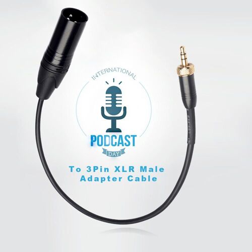 Prise Audio mâle avec filetage interne à 3 broches XLR mâle, câble adaptateur pour Sony D12/D21 pour Microphones sans fil Sennheiser, 3.5mm