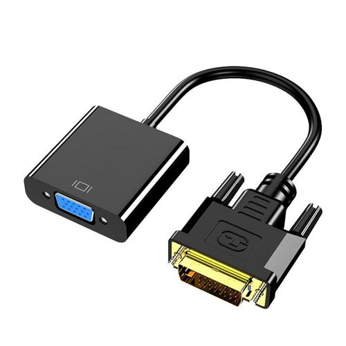 Adaptateur DVI vers VGA, DVI-D p, Full Hd, 24 + 1, 25 broches à 15 broches, convertisseur de vidéo, pour ordinateur