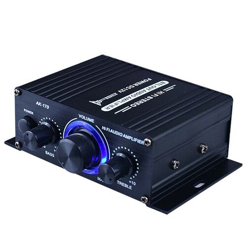 Mini amplificateur de puissance HIFI 12V, compatible Bluetooth, karaoké Audio, amplificateur de cinéma à domicile, 2 canaux, entrée USB/SD AUX