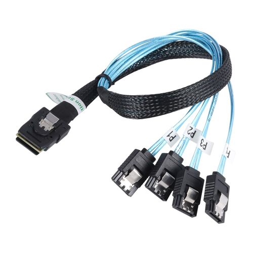 Mini câbles de séparation 36-Pin à 4 SATA 7-Pin SAS SFF-8087 pour disque dur interne, pièces de sécurité pour ordinateur domestique