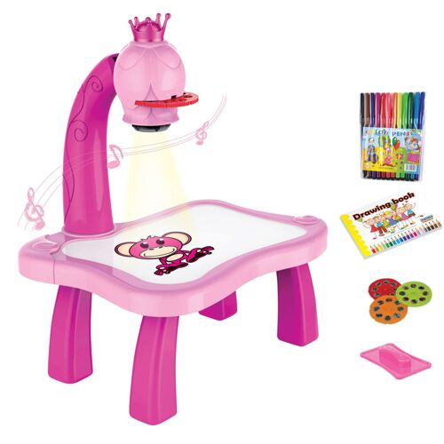 Projecteur Led Pour Enfants, Table De Dessin Artistique, Lumière Musicale, Apprentissage Précoce, Outils De Peinture, Planche À Dessin, Cadeaux De Noël