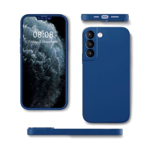 Coque de Protection intégrale en Silicone liquide pour samsung Galaxy S22, S22 Plus, S22 Ultra, douce au toucher, antichoc