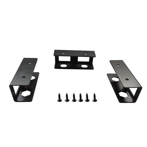 Support noir sous le bureau pour ordinateur portable, avec vis, support de rangement pour ordinateur portable
