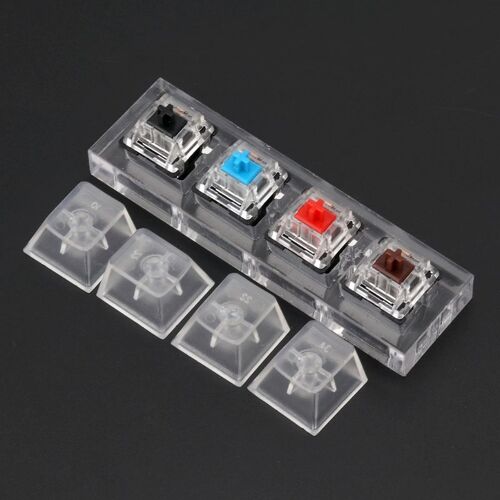 Gateron Mx Commutateur Acrylique Claviers Mécaniques Commutateur 4 Translucide Transparent Échantillons Kit De Test Jouets Soulagement Du Stress Cadeaux