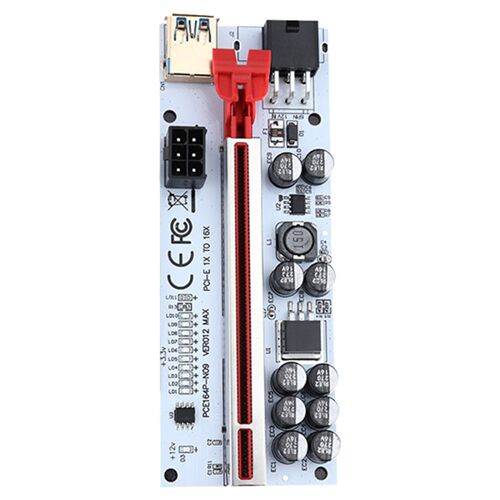 VER012 Max PCI-E Riser PCI Express 1x 16x, câble d'extension pour carte graphique d'ordinateur, indicateur LED, USB 3.0