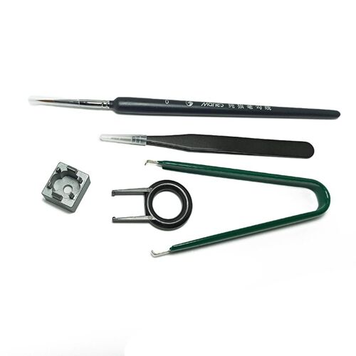 Extracteur de tige de clavier mécanique, Kit de stylo de lubrification pour cherry Kailh gaten-5 pièces