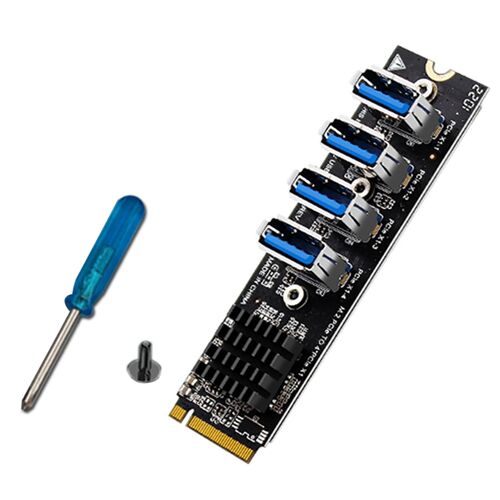 M.2 TOUCHE M PCI-E Riser PCIe Multiplicateur Risers 1X Externes 4 PCI-e Adaptateur PCIe Multiplicateur Risers 1X Externes 4 PCI-e