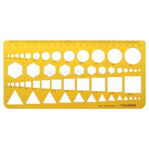 Règle En Résine K, Modèles Géométriques, Cercles, Carrés, Triangles, Pochoir, Outil De Mesure, Accessoires Scolaires, Livraison Directe
