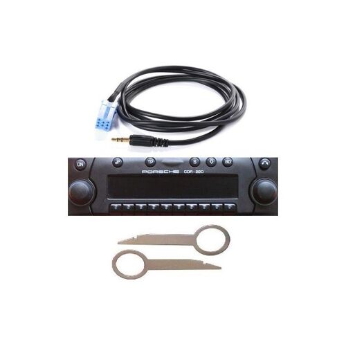 Cable auxiliaire autoradio origine porsche CDR+22 CDR+32 2 cles extraction - skyexpert