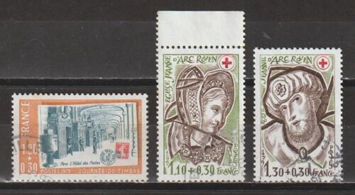 France, 1979, Journée Du Timbre, Au Profit De La Croix-Rouge, N°2037 + 2070a & 2071a (Provenant De Carnets), Oblitérés.