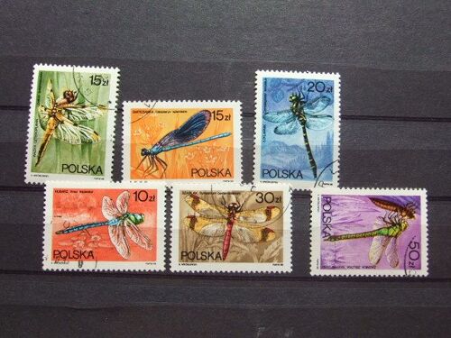 Pologne Polska 1988 Faune Libellule Yvert 2941 / 2946 Fu