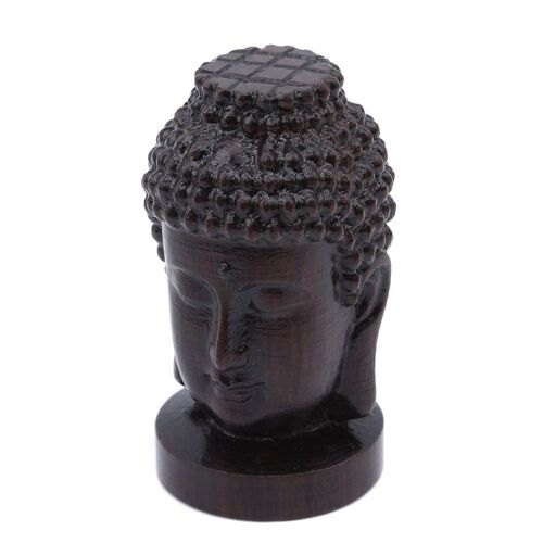 Statue de bouddha en bois, Figurine Sakyamuni Tathagata, acajou, inde, tête de bouddha, ornement artisanal, nouveauté