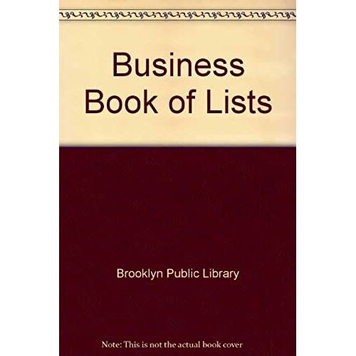 Business Book Of Lists