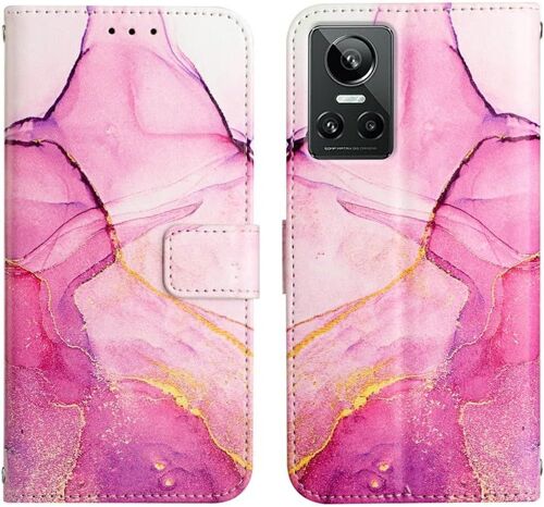 Compatible With Oppo Find X3 Neo Coque Marble De L'art Cuir Magnetique Magnetique Porte-Cartes Etui Portefeuille Cover Flip Housse Etui Pour Oppo Find X3 Neo Marble Purple Yb.