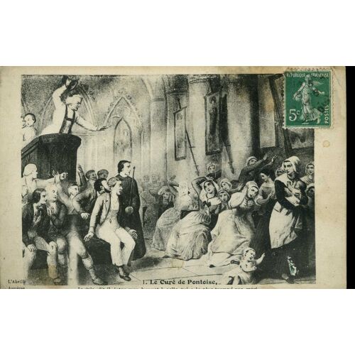 Carte Postale Du Curé De Pontoise - "Je Vais, Dit-Il, Jeter Mon Bonnet À Celle Qui A Le Plus Trompé Son Mari ¿"