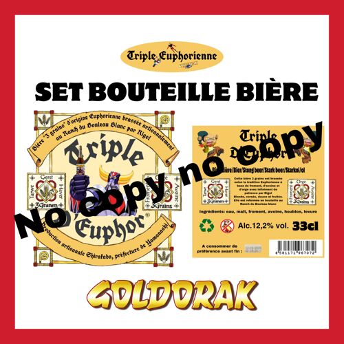 Autocollant Stickers Bouteille Bière Verre Collection Figurine Goldorak Actarus