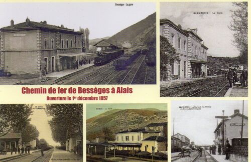Carte Postale Xx Eme Siecle - Besseges - La Gare - Chemain De Fer De Besseges A Alais