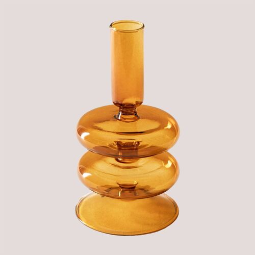 Bougeoir en verre Olmeto