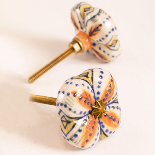 Set de 2 poignées en céramique Flowe Multicouleur Classic