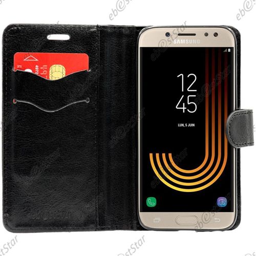 Ebeststar ® Housse Portefeuille Coque Etui Protection Folio Pour Samsung Galaxy J5 2017 Sm-J530f, Couleur Noir [Dimensions Precises De Votre Appareil : 146.2 X 71.3 X 7.9 Mm, Écran 5.2'']