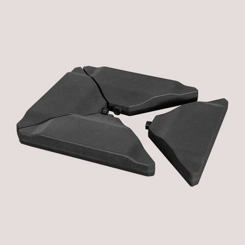 Pied De Parasol Rectangulaire 70x77 Cm Remplissable Zarpom Noir