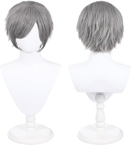 Kalanka-Perruque Longue De 30cm, Perruque Universelle Pour Costume D'anime Et Cosplay, Parfaite Pour Les Fêtes, L'usage Quotidien, Les Festivals Et Halloween (Gris Argenté) 