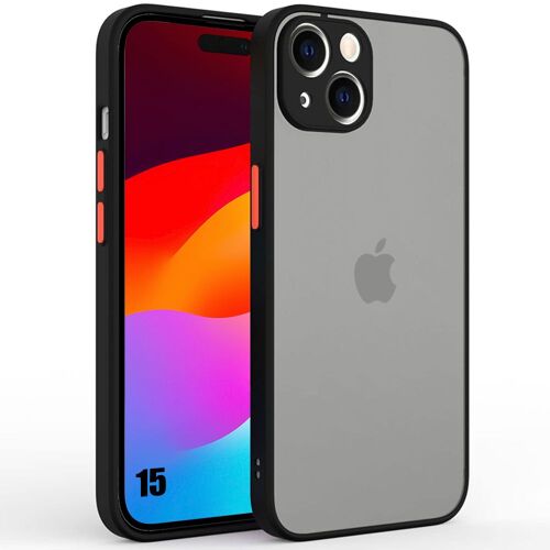 Coque Pour Iphone 15 Protection Ultra Résistante Silicone Mat Antichoc - Noir - Booling