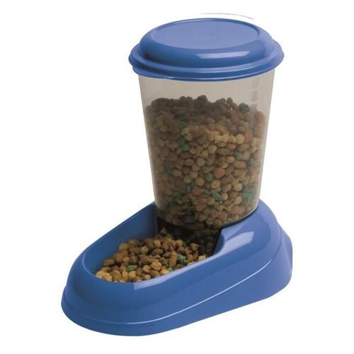 Ferplast Distributeur Croquettes Zenith 3l En Plastique - 29.2x20.2x28.8 - Bleu - Chien Et Chat