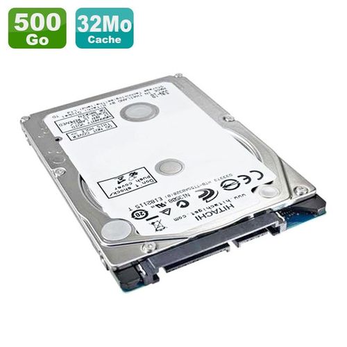 Disque Dur 500Go SATA 2.5" Hitachi Travelstar Z7K500 HTS725050A7E630 Pc Portable 32Mo