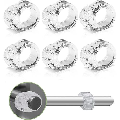 Kcbbe Butée de poignée de porte en PVC 6 pièces, butée de bosse, protection murale de pare-chocs, petit protecteur transparent, caoutchouc, silicone de couleur transparente pour salle de bain, chambre à coucher, bureau