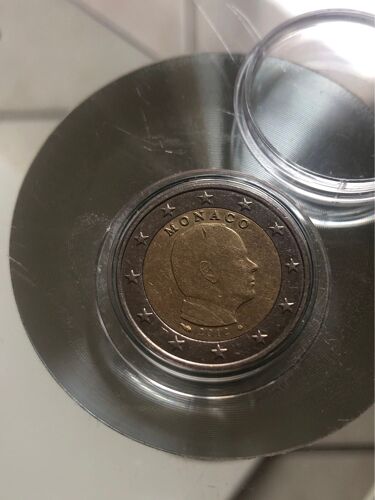 Pièce De 2 Euro Monaco 2012, Sous Capsule, En Bon État . Envoi Rapide Et Soigné Dans Enveloppe Bulles