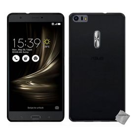 Housse Etui Coque Silicone Gel Fine Pour Asus Zenfone 3 Ultra Zu680kl + Film Ecran - Noir