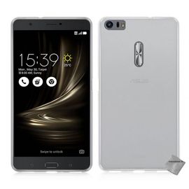 Housse Etui Coque Silicone Gel Fine Pour Asus Zenfone 3 Ultra Zu680kl + Film Ecran - Blanc Transparent