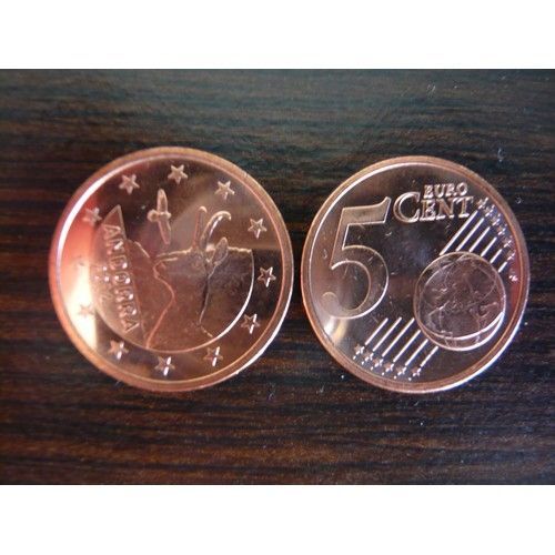 Pièce 5 Centimes Euro Andorre 2014 -