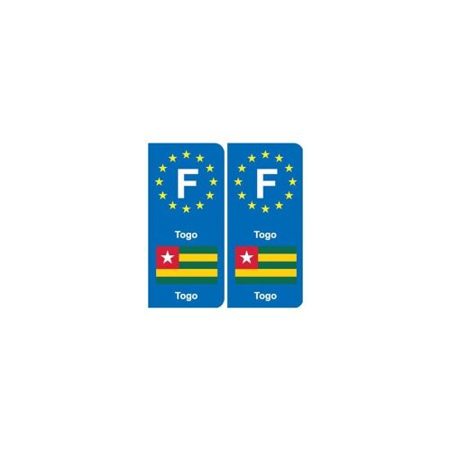 F Europe Togo Autocollant Plaque - Couleur : Droits - Angles : Droits