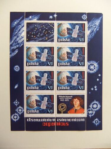 Pologne Polska 1973 Space Conquest Copernicus U.S.A. Yvert 60 ** Bloc