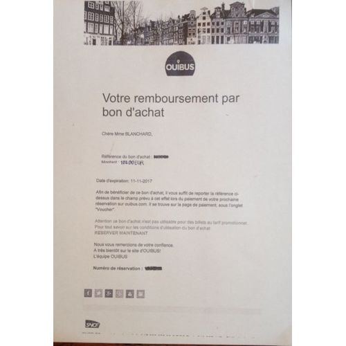 Bon Ouibus, Non Nominatif, 75¿ Pour Une Valeur De 102¿